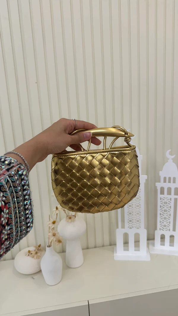 Bottega Sardine Mini Bag - Gold