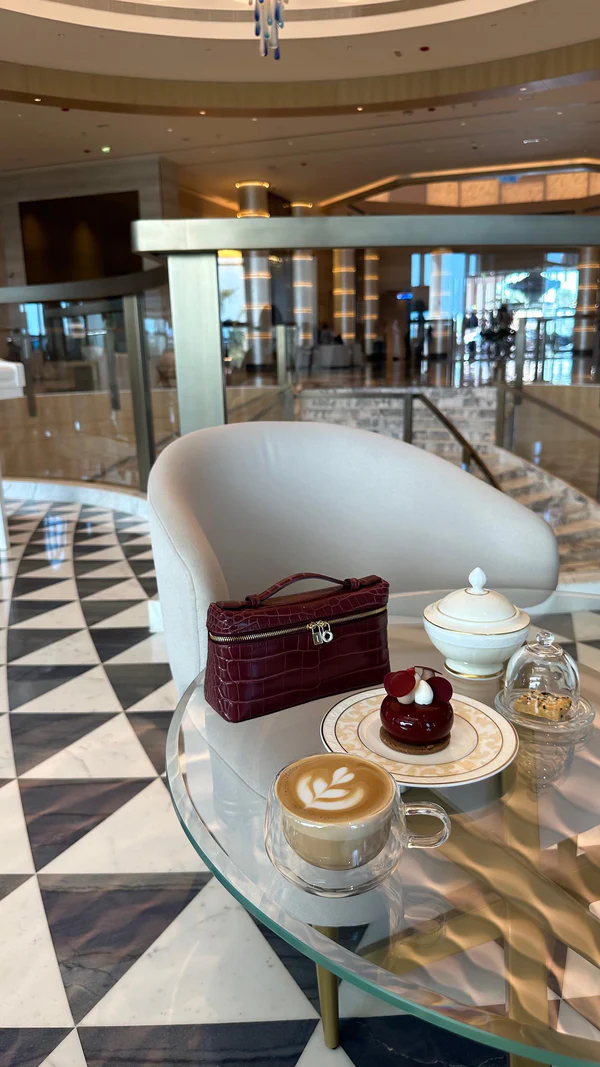 Bottega Croc Bag - Maroon