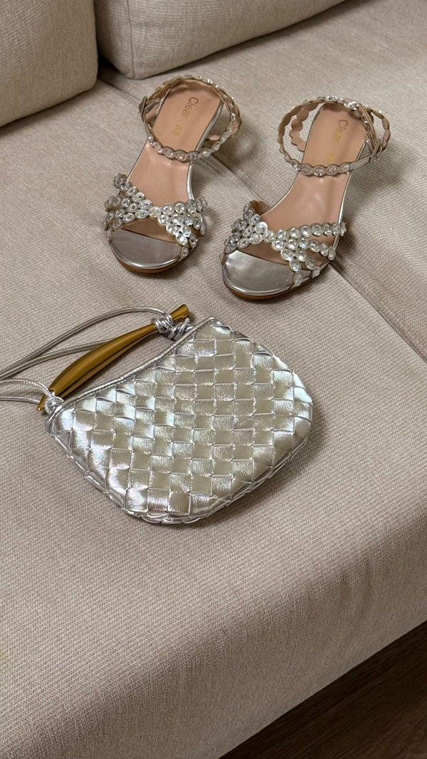 Bottega Sardine Mini Bag - Silver