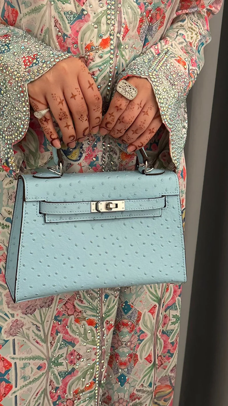 Ostrich Bag - Baby Blue