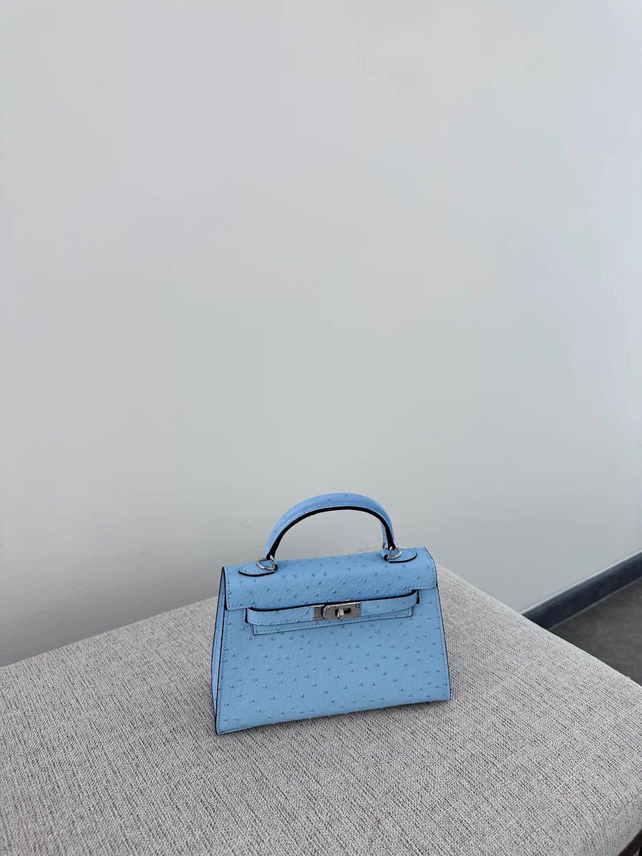 Ostrich Bag - Baby Blue