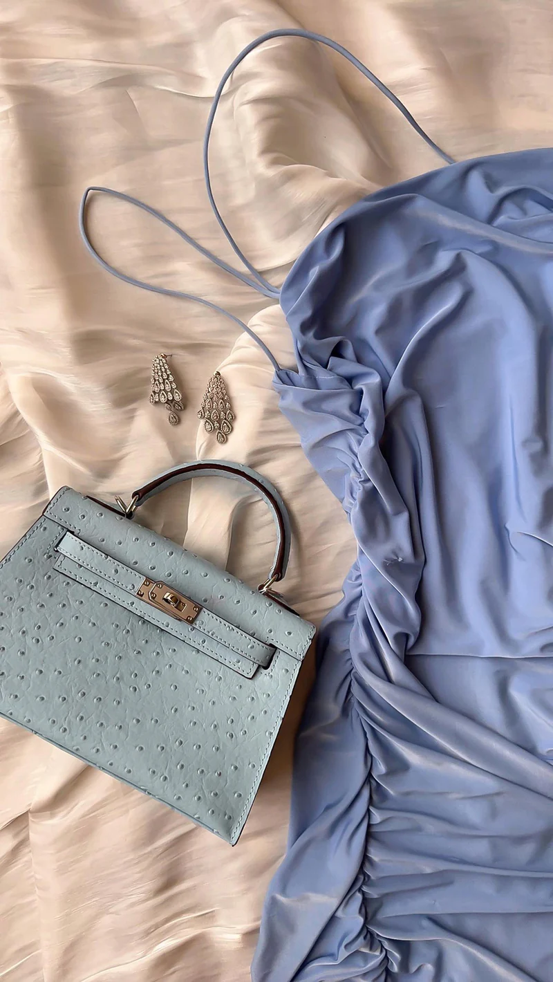 Ostrich Bag - Baby Blue