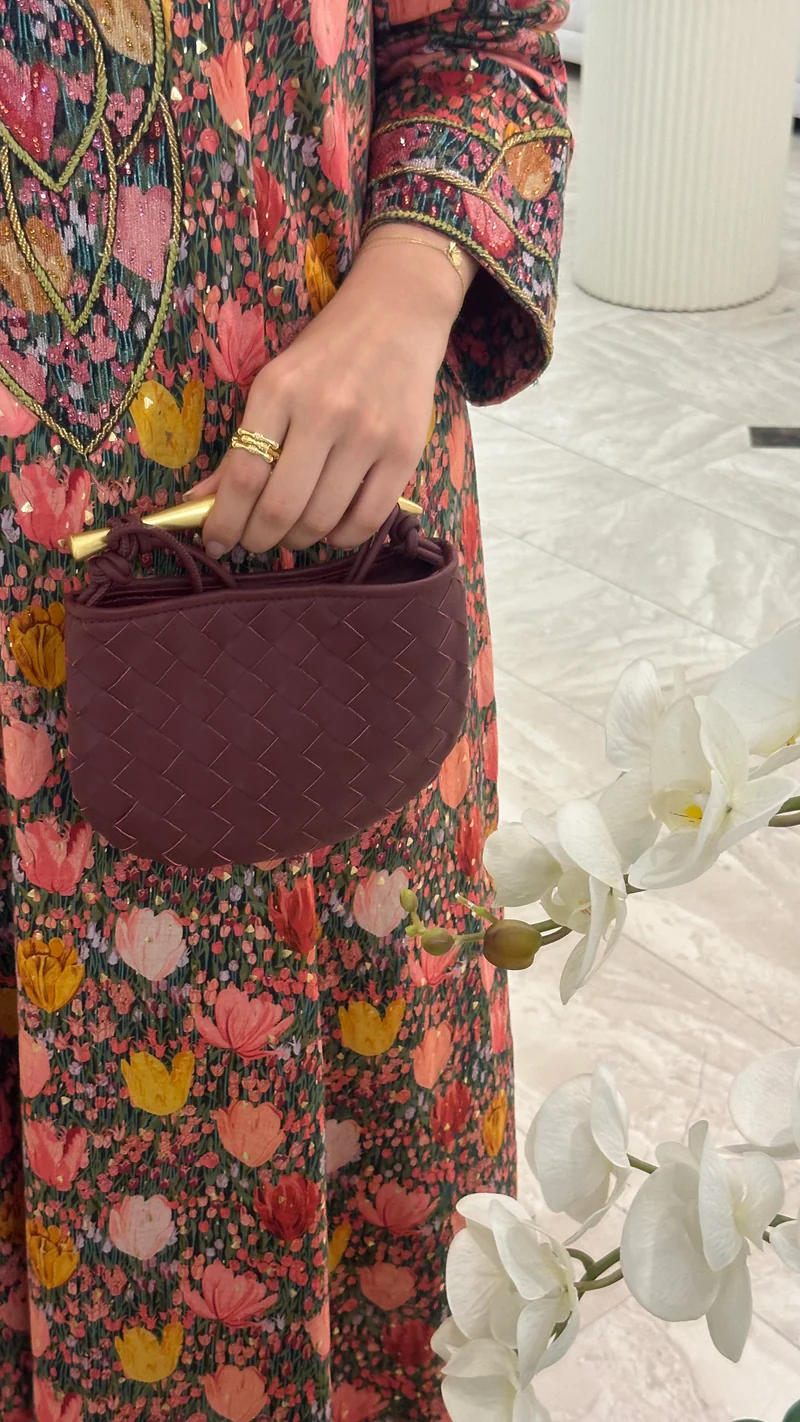 Bottega Sardine Mini Bag - Maroon