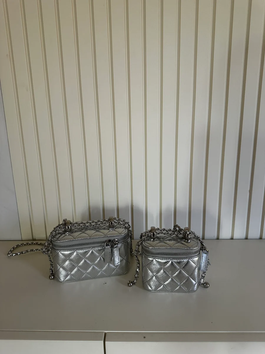 Medium Silver Box Bag – Luxury Chanel-Size Handbag UAE