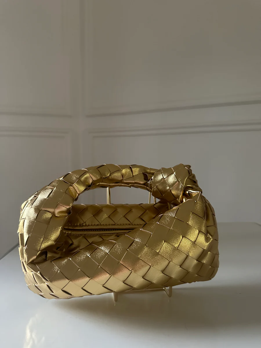 Teen Intrecciato Bag Gold