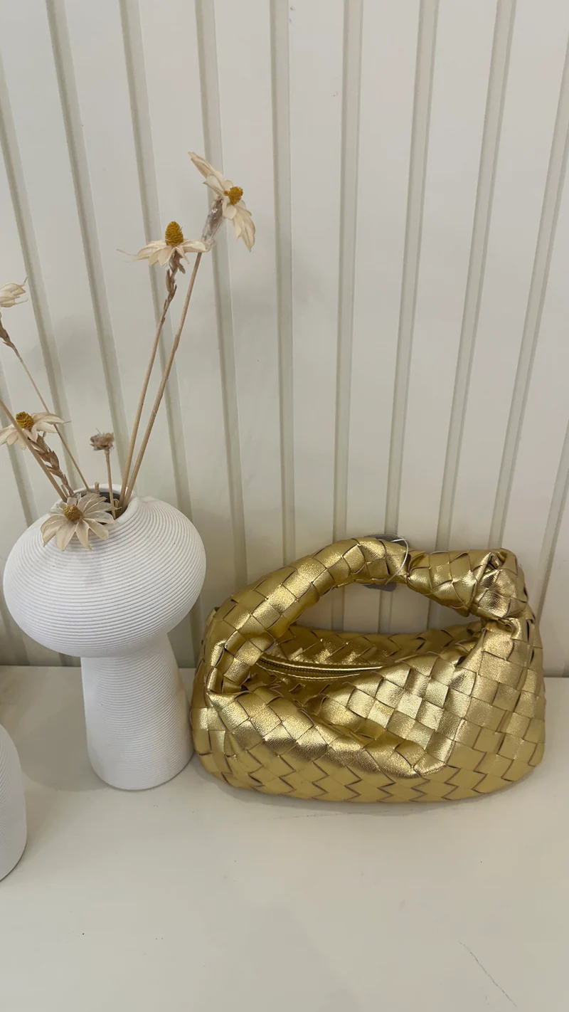 Teen Intrecciato Bag Gold
