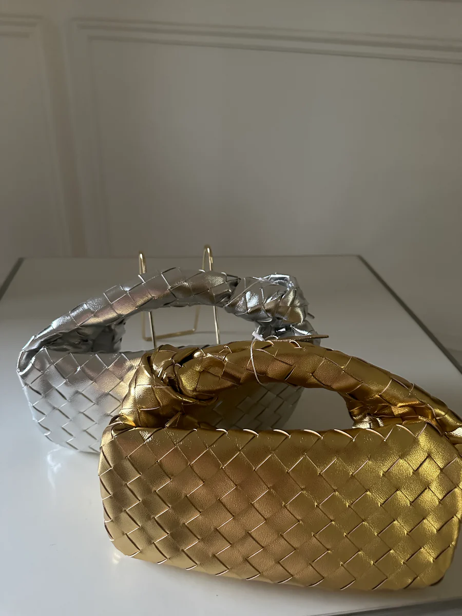 Teen Intrecciato Bag Gold