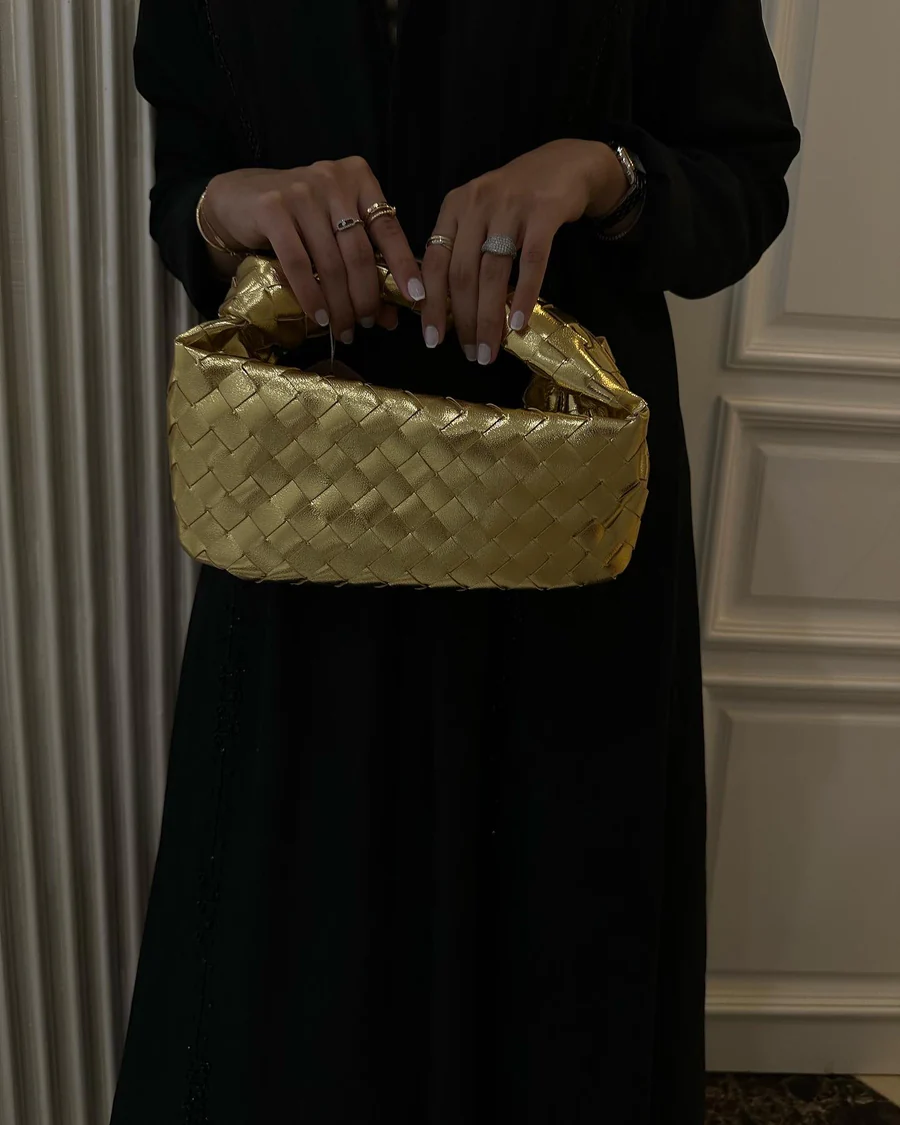 Teen Intrecciato Bag Gold