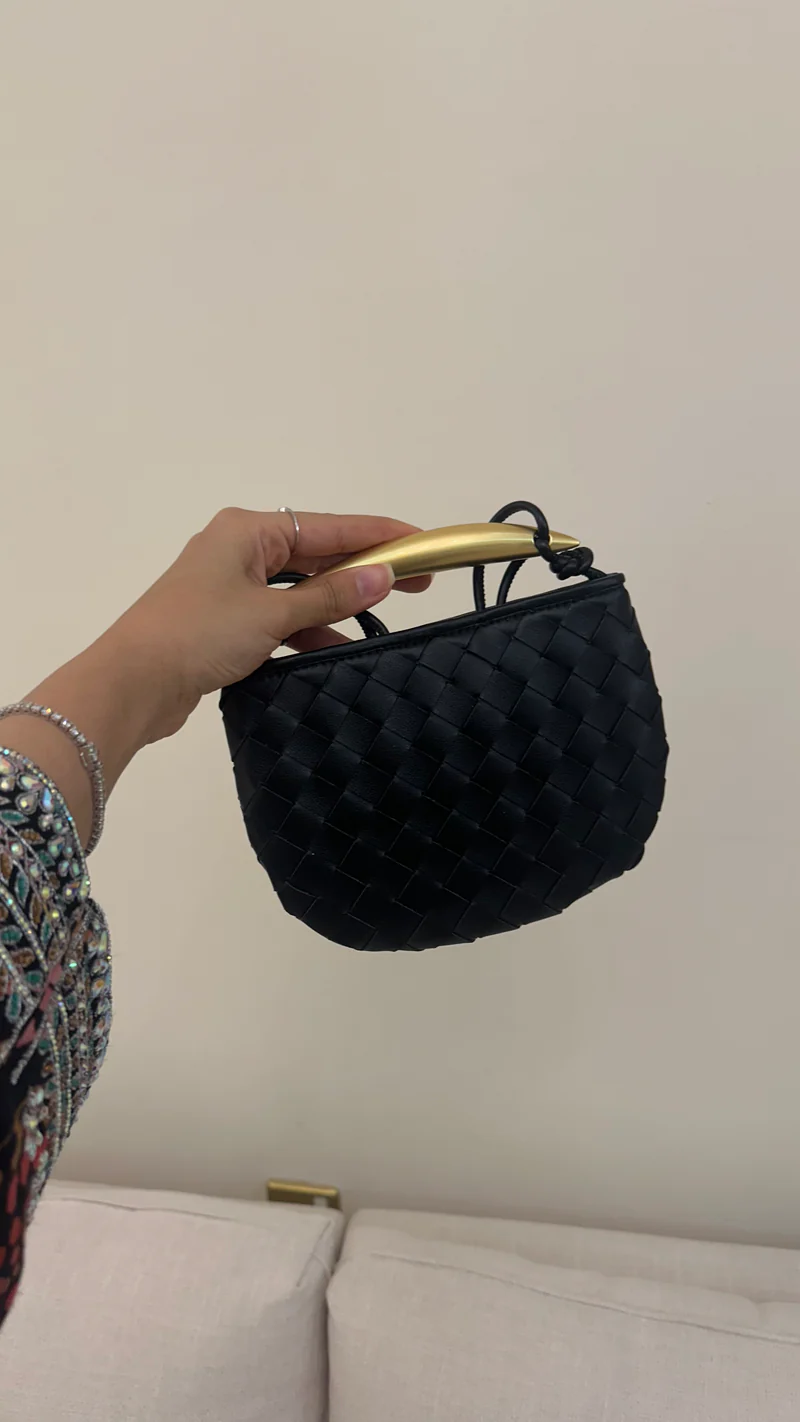 Bottega Sardine Mini Bag - Black