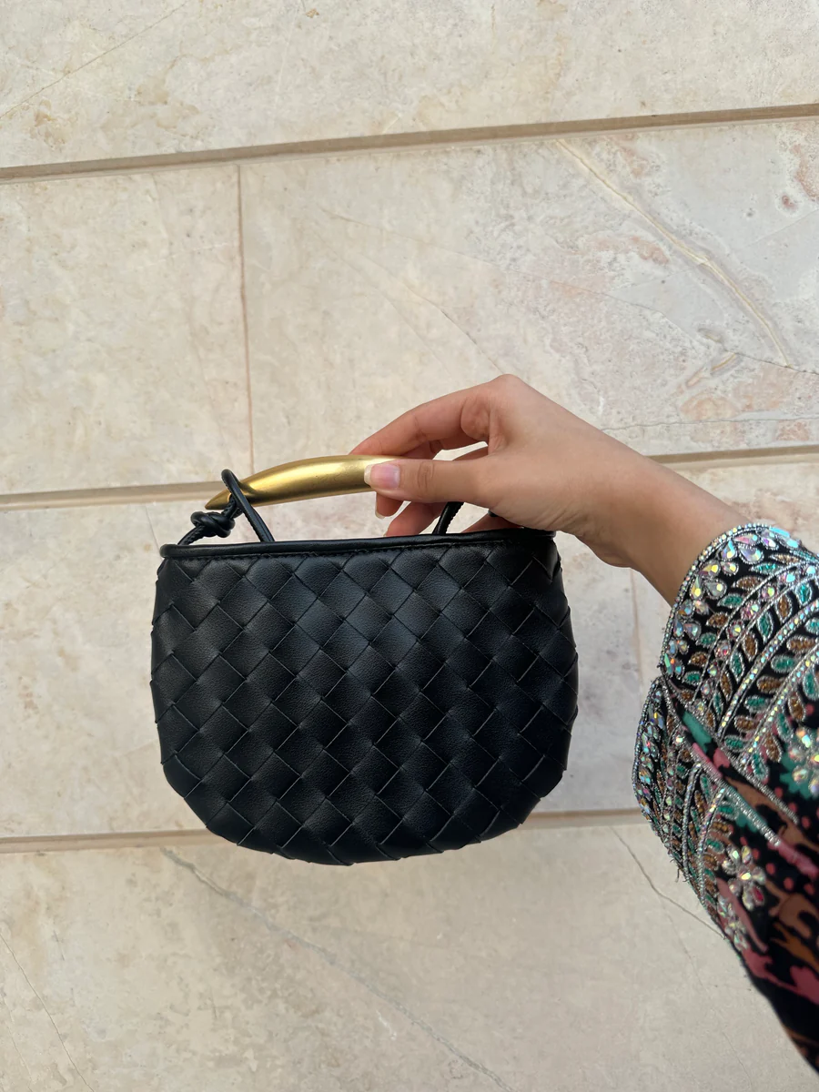 Bottega Sardine Mini Bag - Black