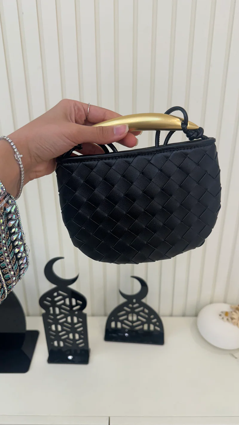 Bottega Sardine Mini Bag - Black