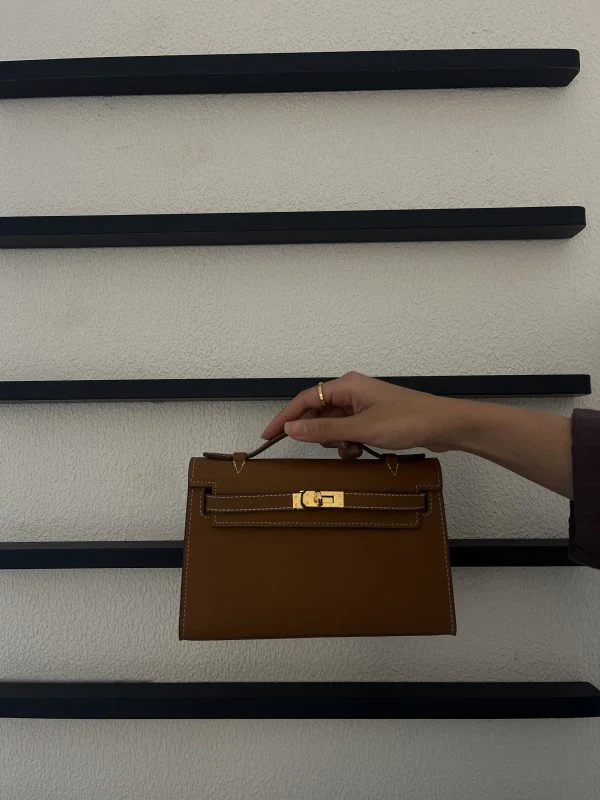 Hermes Kelly Cut Clutch - Brown