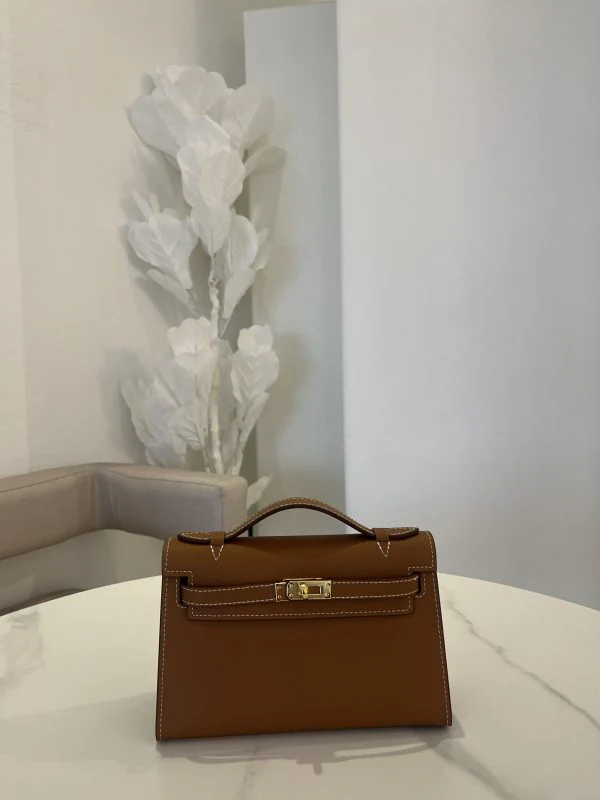 Hermes Kelly Cut Clutch - Brown