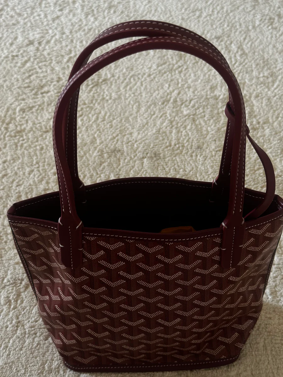 Goyard Style Bag Maroon