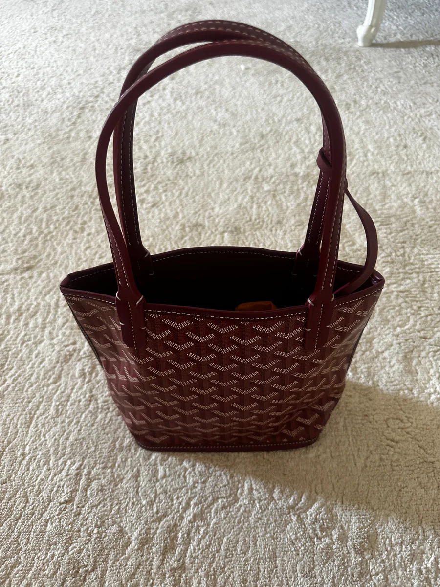 Goyard Style Bag Maroon