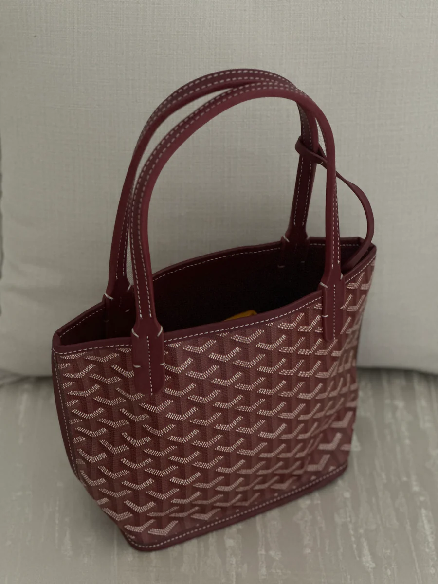 Goyard Style Bag Maroon