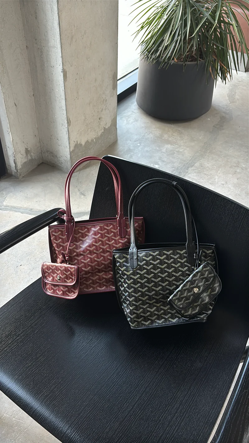 Goyard Style Bag Maroon