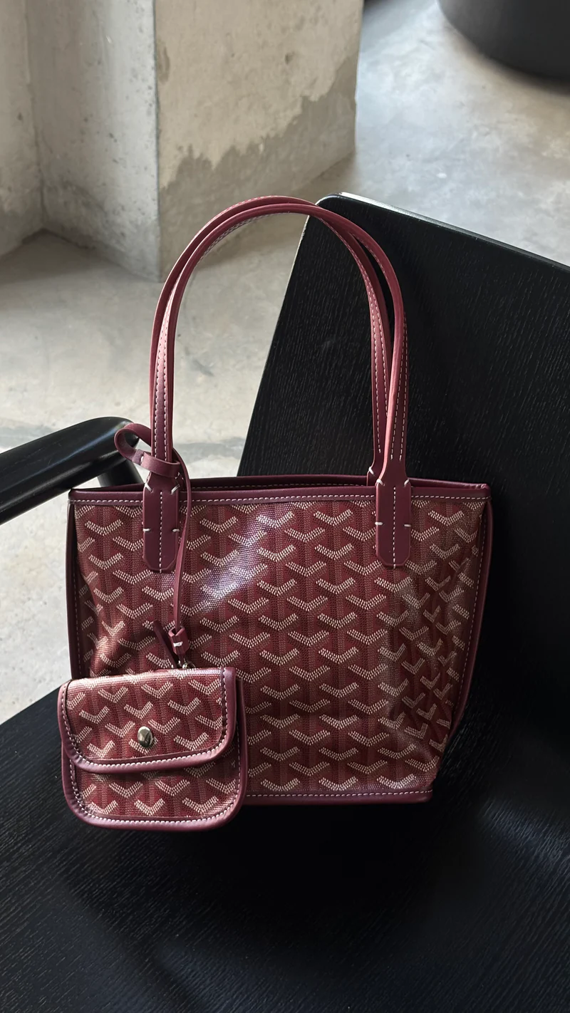 Goyard Style Bag Maroon