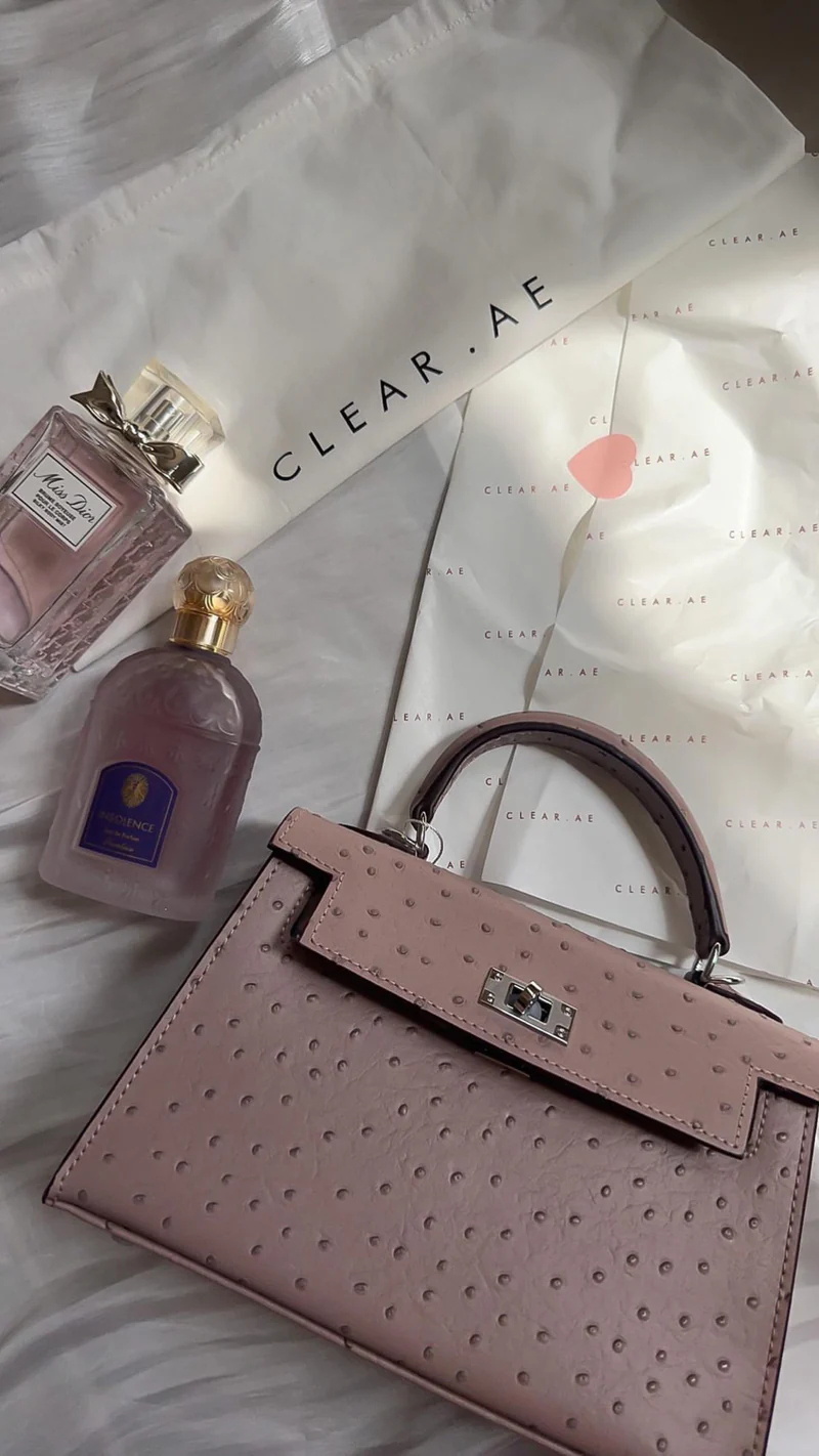 Ostrich Bag - Peach II