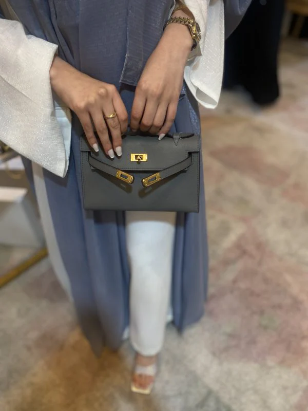 Hermes Kelly Cut Clutch - Grey