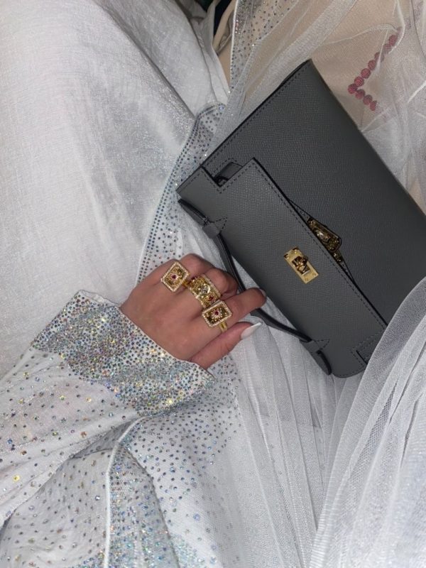 Hermes Kelly Cut Clutch - Grey