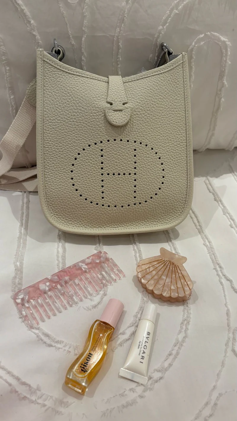 Hermes Evelyne Bag - White
