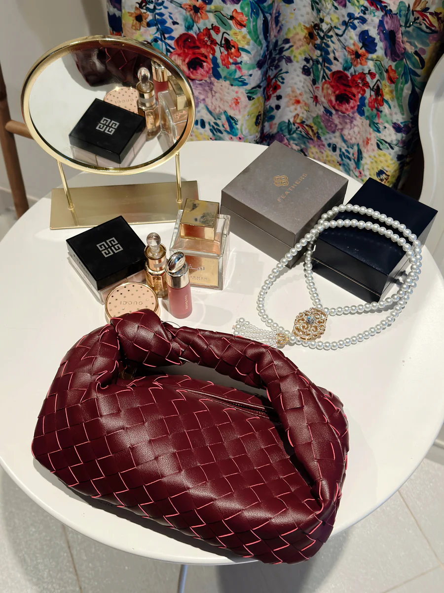 Teen Intrecciato Bag Red