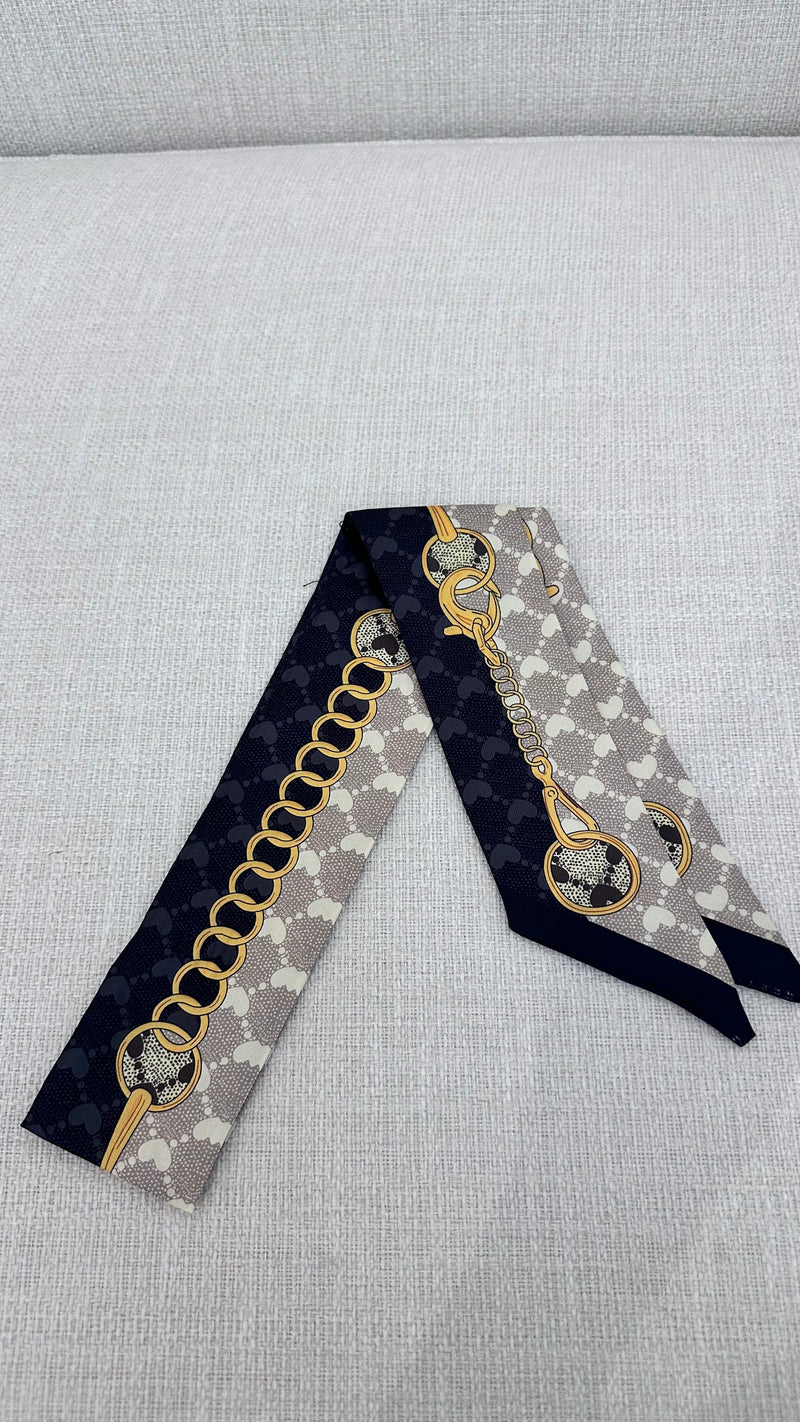 Black & Gold Twilly Scarf