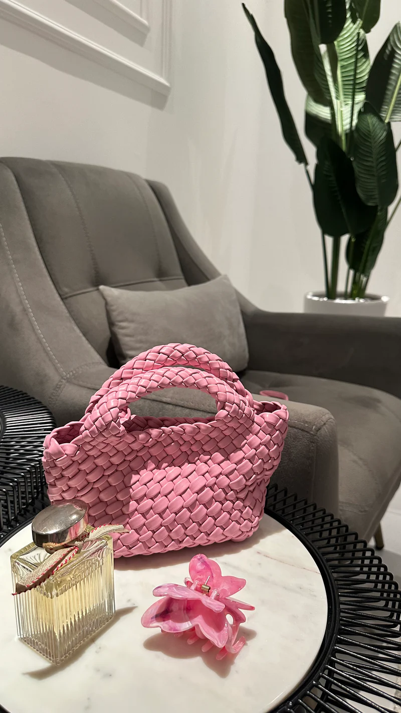 Pink Woven Bag
