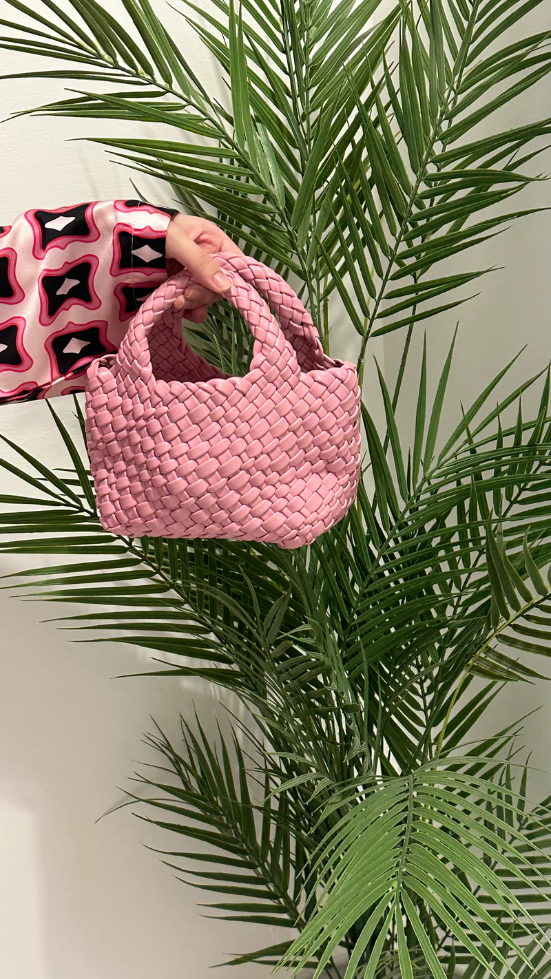 Pink Woven Bag