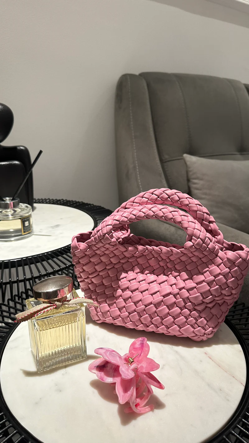 Pink Woven Bag