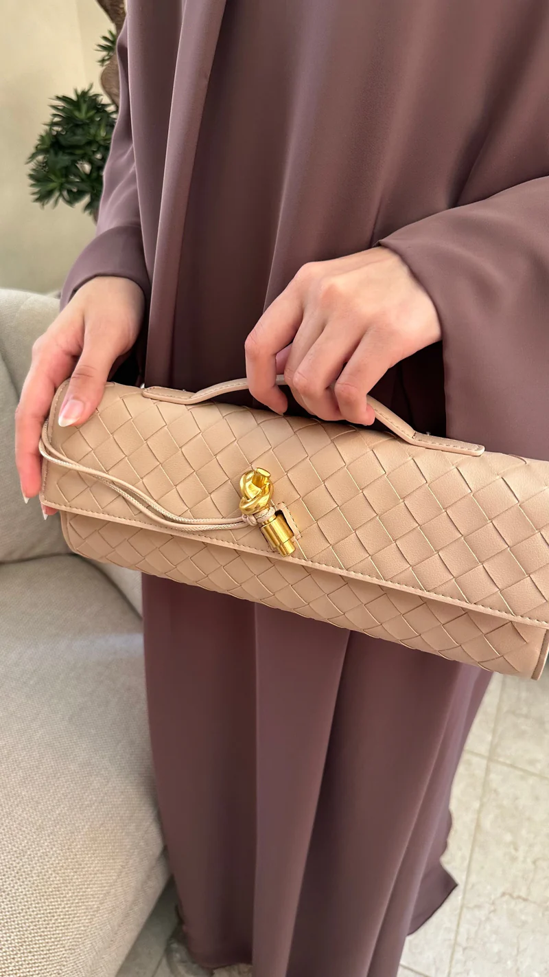 Long BV Bag - Peach | Luxury Shoulder Bag UAE – Clear UAE