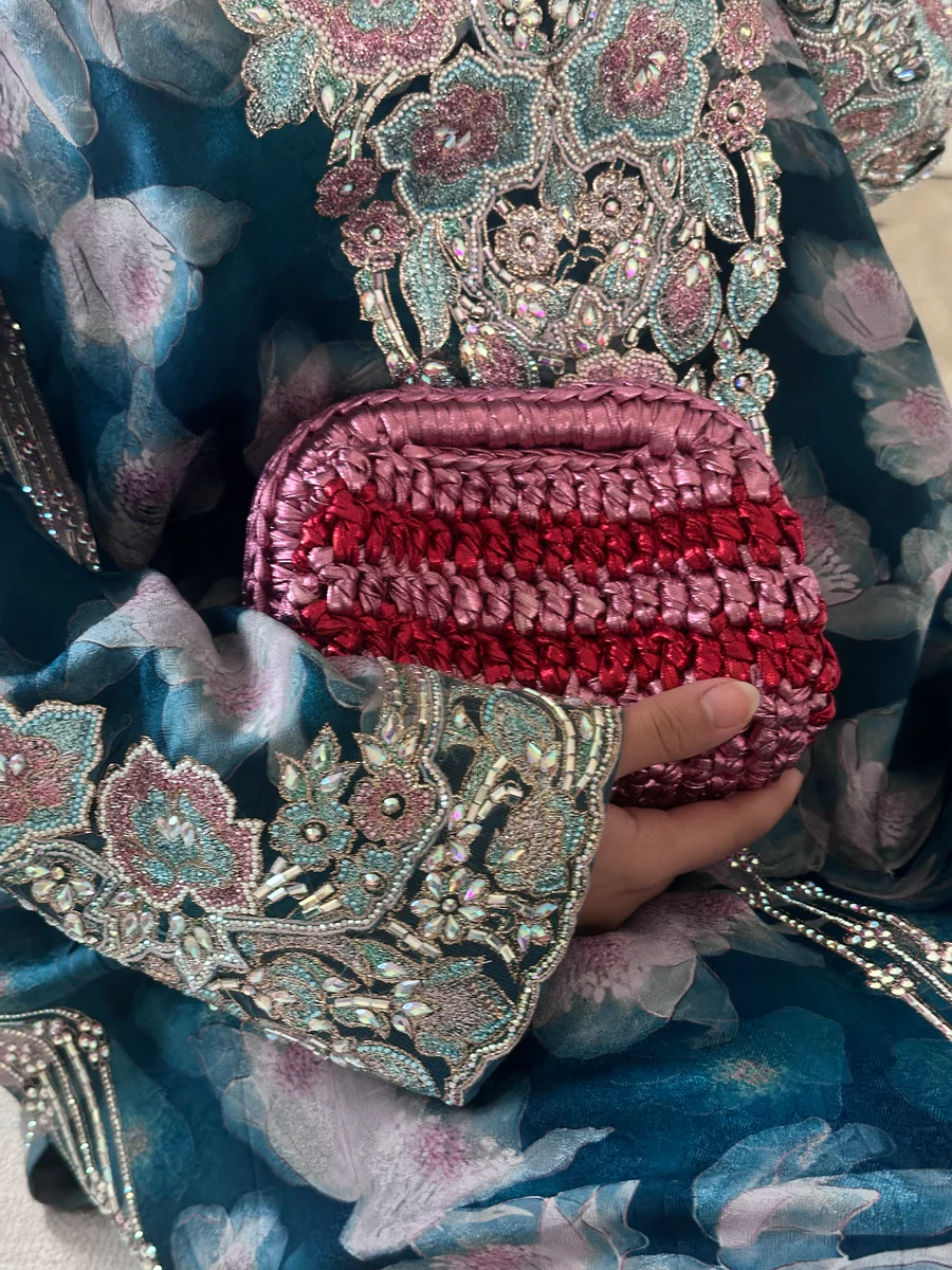 Mix Pink & Red Bag – Luxury Statement Handbag UAE