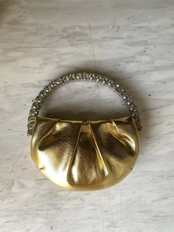 Round gold bag