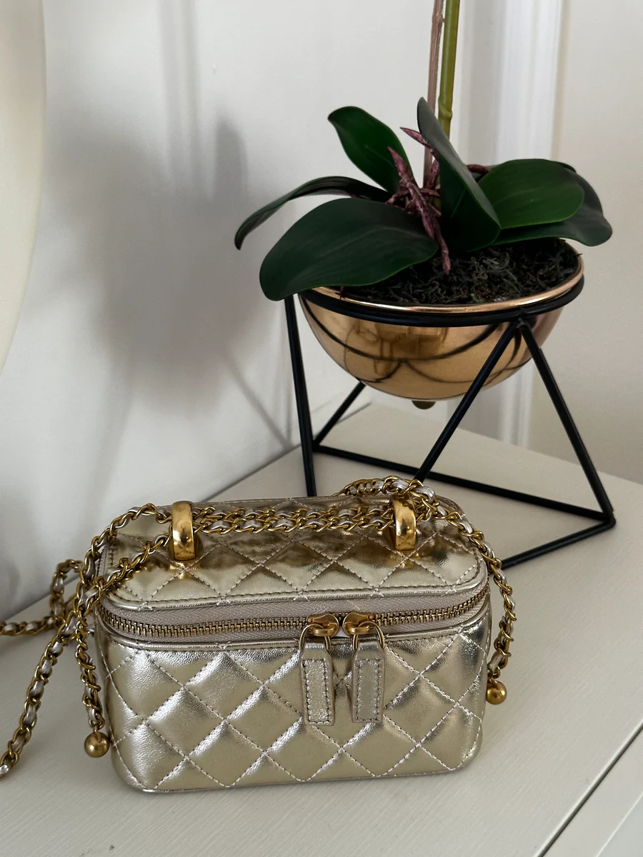 Medium Gold Box Bag