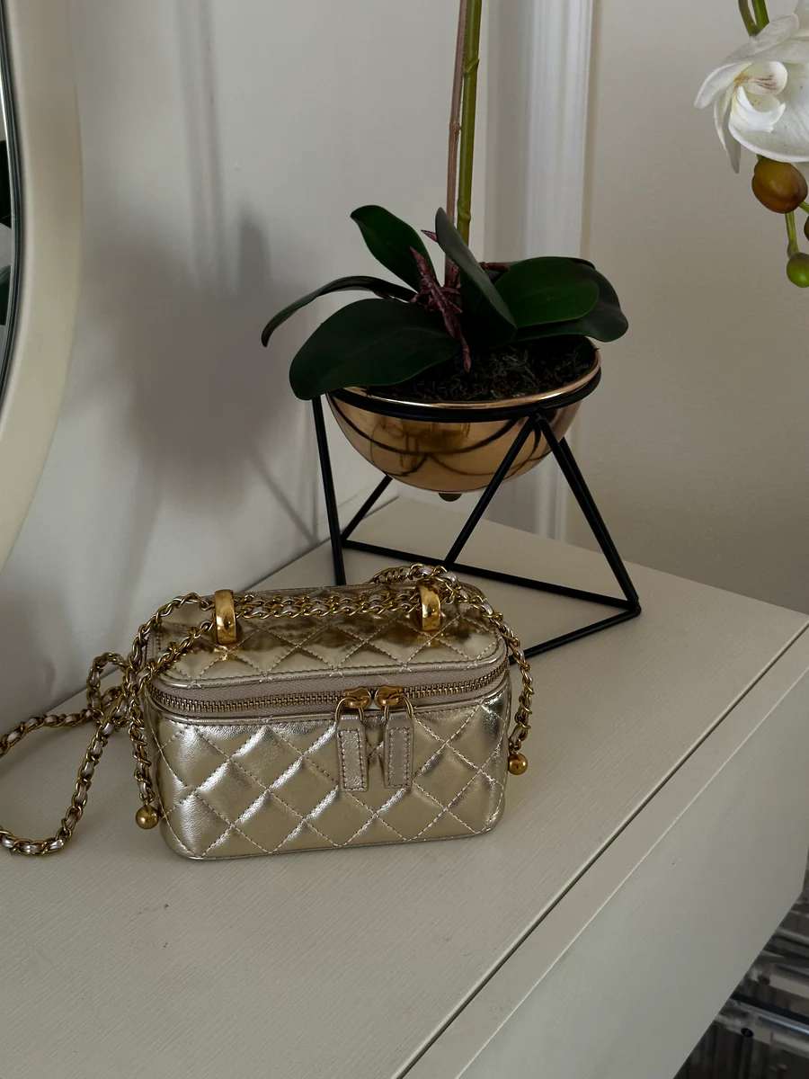 Medium Gold Box Bag