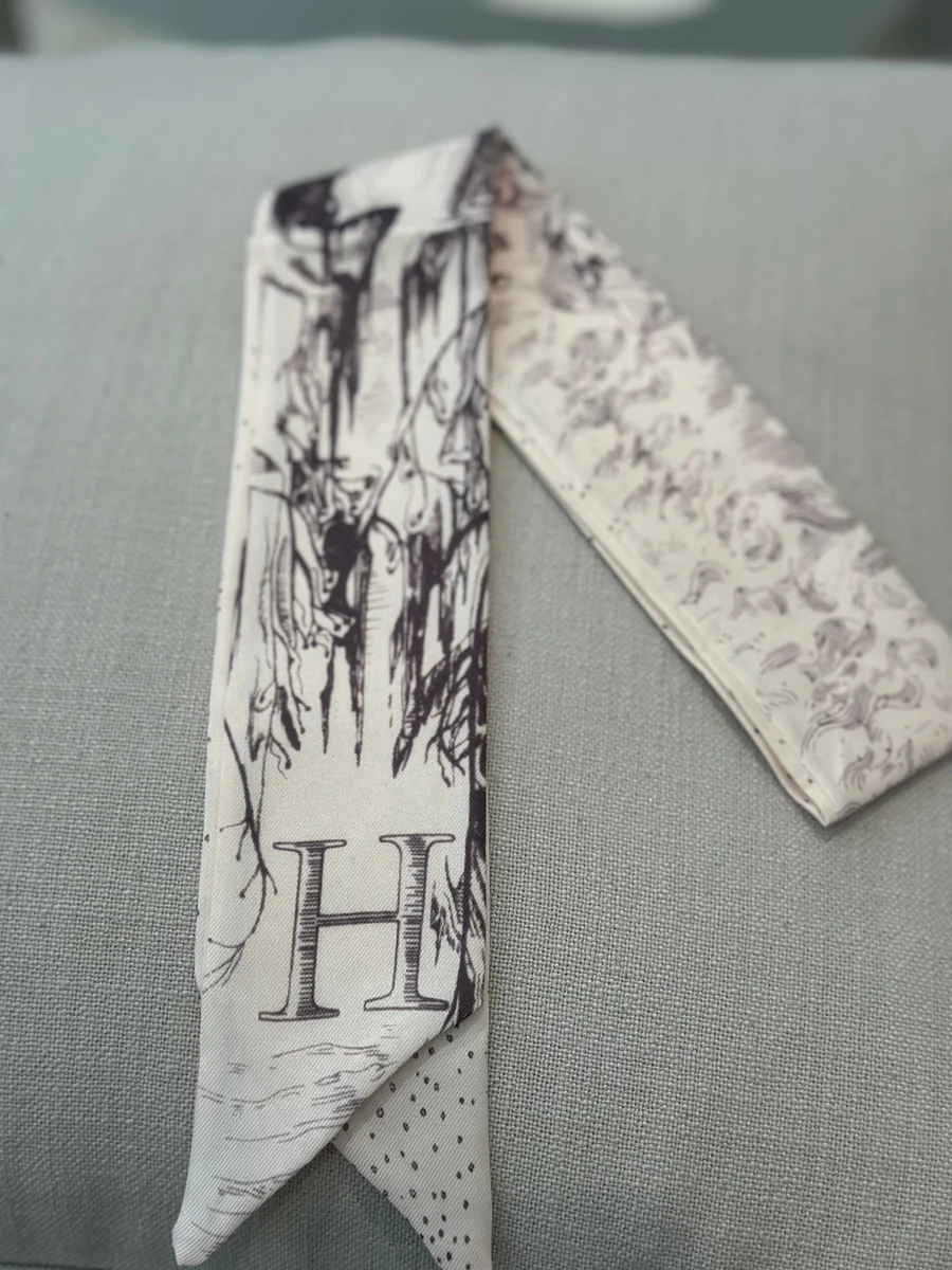 Clear Scarf H | Luxury Silk Scarf UAE – Clear UAE