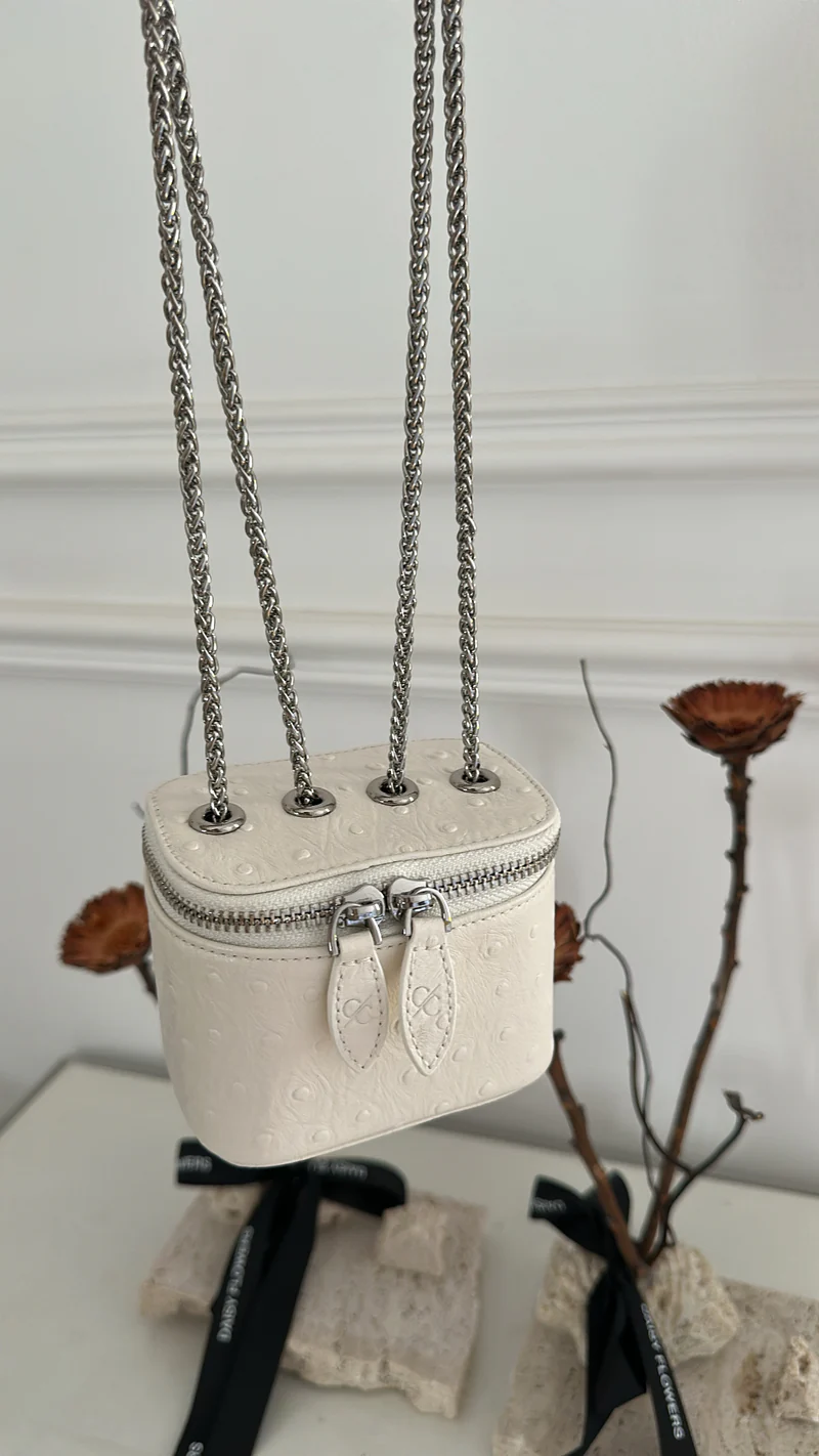 Ostrich White Bag