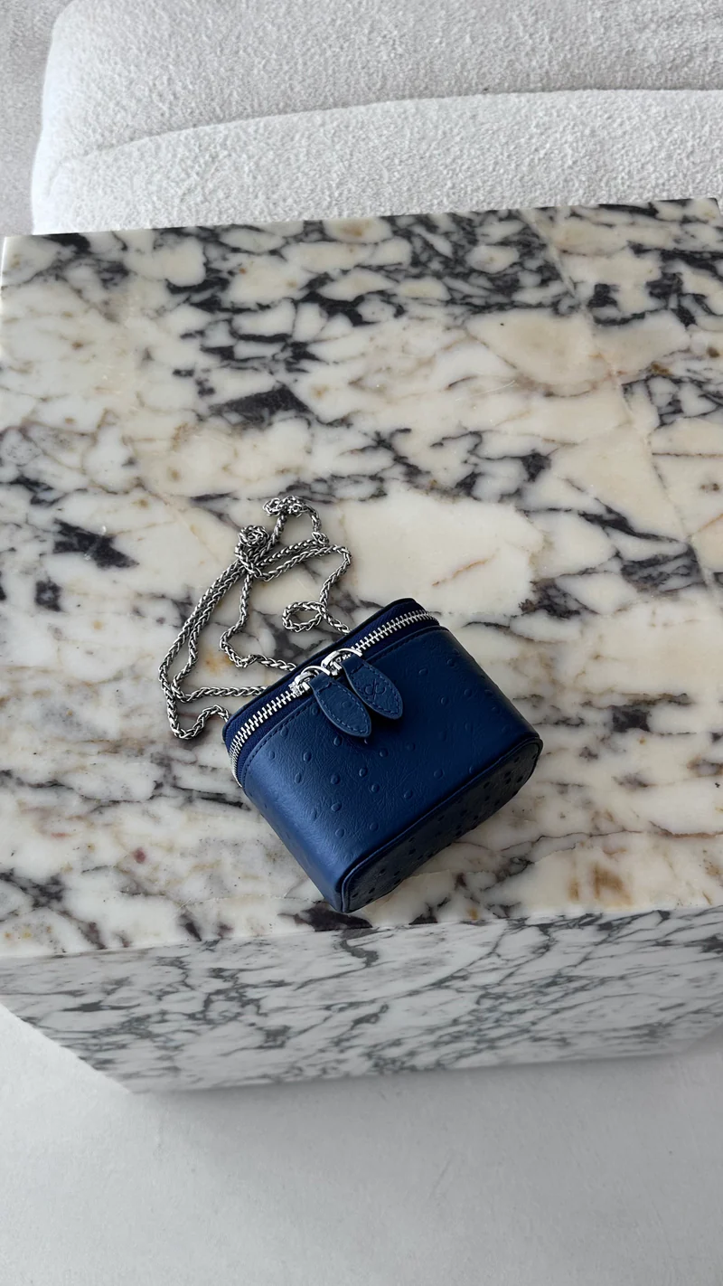 Ostrich Navy Bag