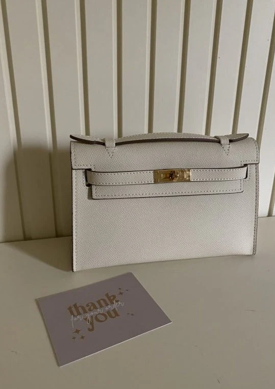 Hermes Kelly Cut Clutch - Off White
