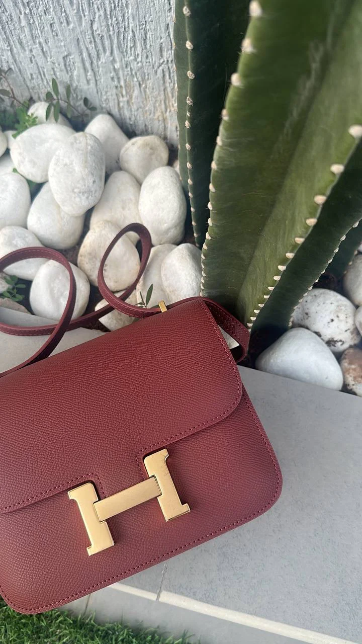 Woven Pouch - Maroon